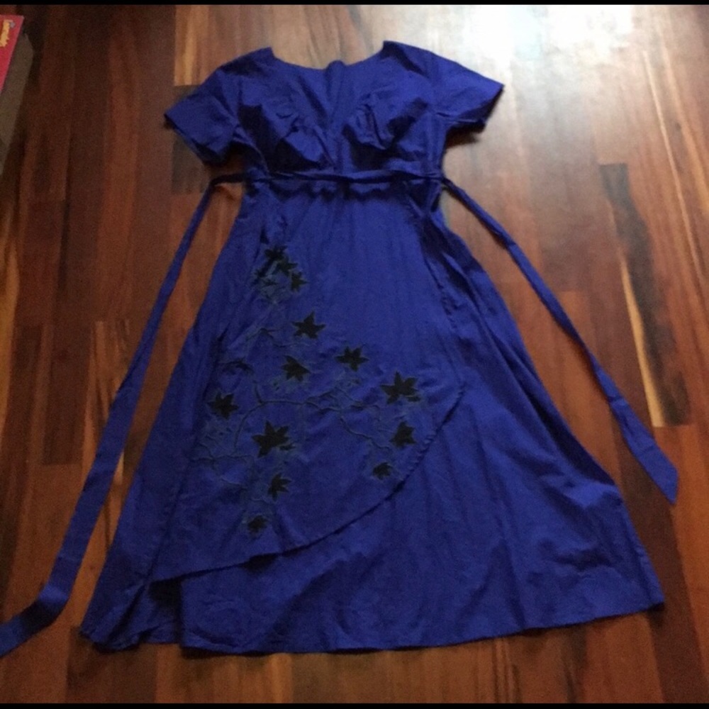 Beautiful Embroidered Ankle-Length Cotton Dress